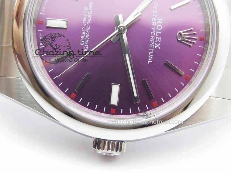 1224 HighQuality Oyster Perpetual 39mm 114300 BP Maker Best Edition Grape Dial On SS Bracelet A 3639